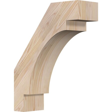 Ekena Millwork 5 1/2"W x 16"D x 20"H Merced Smooth Knee Brace, Douglas Fir BRC06X16X20MRC00SDF
